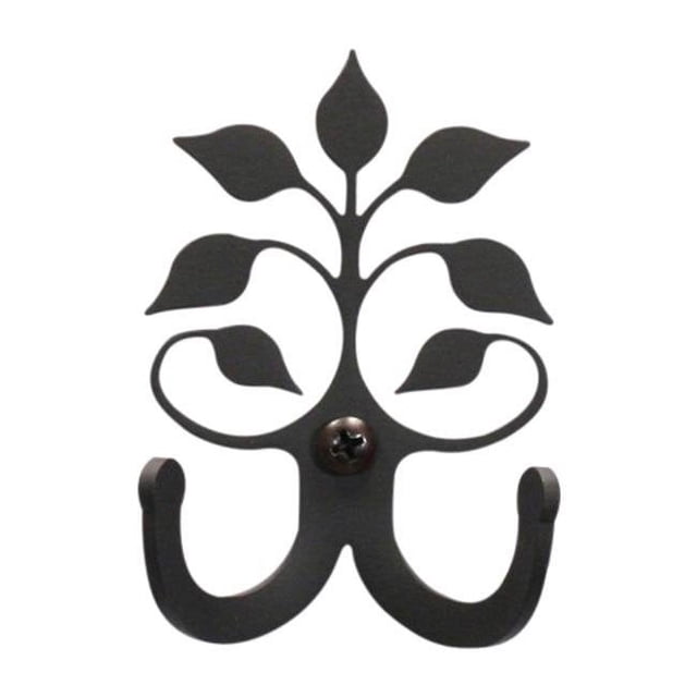Village Wrought Iron WH-D-109 Leaf Fan Double Wall Hook