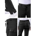 thumbnail image 3 of Adar Pro Sarraus pour Femmes - Pantalon de Sarrau Yoga à Jambe Étroite - P4100T - Étain - 3X, 3 of 7