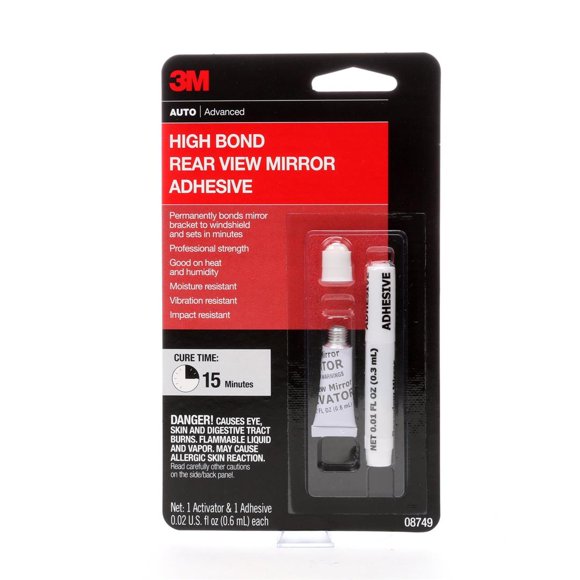 Adhésif pour Rétroviseur Intérieur 3 m 08749 Tube de 0,02 Once Liquide