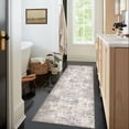 thumbnail image 3 of BERTHMEER 2'x8' Runner Rugs for Hallways Bathroom Bedroom Entryway Entrance Kitchen Abstract Non Slip Washable Modern Contemporary Distressed Indoor Runner Rugs, Beige, 3 of 4