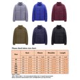thumbnail image 2 of MAWCLOS Mens Windproof Solid Color Coat Winter Packable Puffer Jacket Claret 2XL, 2 of 2