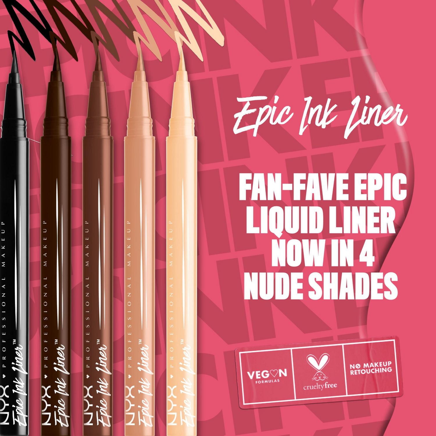 NYX Professional Makeup, Traceur liquide pour les yeux Epic Ink, Hydrofuge, Fini Mat