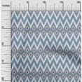 thumbnail image 1 of oneOone Cotton Silk Fabric Chevron Ikat Printed Fabric 1 Yard 42 Inch Wide, 1 of 1