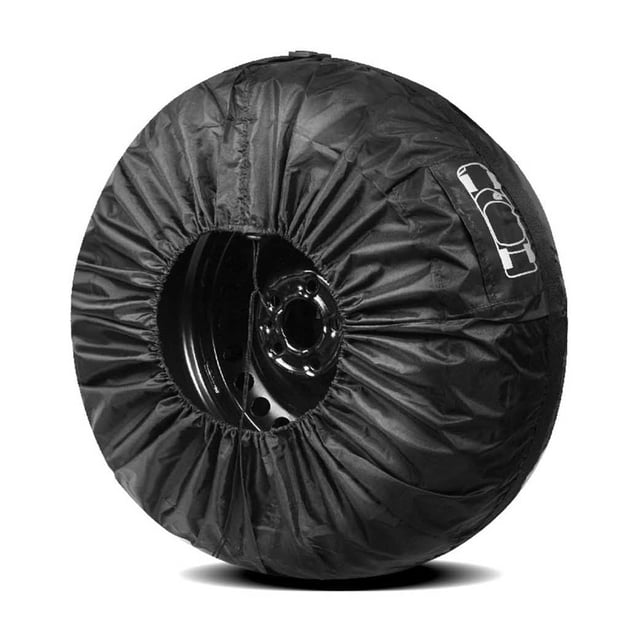 Housse de Pneu de Rechange Housse de Pneu Automobile Housse de Pneu de Rechange Sac de Rangement pour Pneus d'Hiver Housse de Roue Protection Housse Sac avec Roues. Comprend un Matériau Imperméable, Anti-Poussière et anti-UV pour Protéger les Pneus contre l'Érosion, la Lumière du Soleil et le Vieillissement. Comprend une Boucle Sécurisée pour un Ajustement Réglable et un Sac à Outils Pratique pour le Rangement. Idéal pour Protéger les Pneus de Rechange pendant l'Entreposage Ou le Transport.