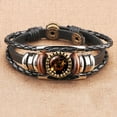 thumbnail image 1 of TopLLC Bracelets 12 Constellation Bracelet Leather Rope Bracelet Ladies Men Hand Woven Rope Bracelet Punk Chain Cuffs a Bracelet, 1 of 2