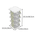 thumbnail image 3 of TopLLC Shoe Rack Organizer Fashion Scandinavian Style Household Storage Shelves Multilayer Detachable Living Room Dormitory Organizing Rack DIY Simplistic Shoe Racks Plastic Five Tier DIY Simple Shelf, 3 of 6