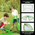 thumbnail image 2 of 2-Pack Foldable Kids Soccer Goals Set - Portable Training Net with Steel & Fiberglass Frame, Oxford Cloth Net, 4 Support Rods, 4 Connecting Rods, 8 Ground Nails & 2 Storage Bags - Indoor/Outdoor Use, 2 of 7
