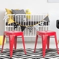 thumbnail image 2 of Mini chaise de style Tolix Plata Décor Import Inc en rouge, 2 of 3