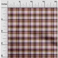 thumbnail image 2 of oneOone Polyester Spandex Brown Fabric Check Sewing Material Print Fabric By The Yard 56 Inch Wide, 2 of 4