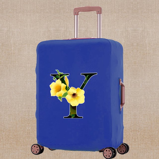 Luggage Cover Elasticity Thicken Travel Accessory Covers Flower Color Print Trolley Protective Case Apply To 18-32 Inch Suitcase 8Flower color Y S (18-21inch)