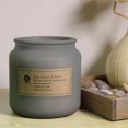 thumbnail image 3 of Hometrends 14oz DARK AMBER & PEONY Scented Frosted Jar Candle, 3 of 5
