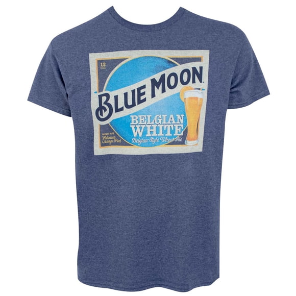 Blue Moon 46807-XX-Large Blue Moon Belgian White Label Mens Blue T-Shirt - 2XL