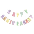 thumbnail image 1 of Miangastore Anniversary Banner Paper Wedding Party Prop 1 Set 117.90X6.68In, 1 of 8