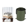 thumbnail image 3 of Camping Trash Can, 10 Gallons Large Capacity Recycle Bin 600D Oxford Cloth Pop Up Utility Container with Lid Foldable Reusable Yard Waste Bag Garbage Can for Camping Picnic Garden, 3 of 7