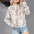 thumbnail image 2 of Huvoen Chandail à Manches Longues pour Tout-Petit Bébé Garçon Fille, Blouse à Capuche à Manches Longues, Chandail à Col Rond Surdimensionné de Noël pour Filles, Mode Enfants, Chandail à Manches Longues, Hauts 1-12 Ans, Roses, 5-6 Ans, 2 of 5