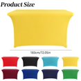 thumbnail image 3 of Spandex Table Cover For 6 Foot Rectangle Tables 6 Pack Tablecloth Elastic 6ft Folding Tablecloths For Vendor Booth Display Banquet Buffet Event Craft, 3 of 6