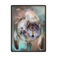 thumbnail image 1 of RYLABLUE Wolf Fleece Blanket Throw Blanket 58x80 inches, 1 of 1
