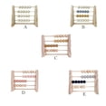 thumbnail image 3 of Wood Abacus Toy Beads Counting Playthings Simple Design Early Education Math Learning Toys Educational Prop Home Decoration Gray yellow, 3 of 6