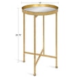 thumbnail image 2 of Kate and Laurel Celia Table d'Appoint Ronde en Métal Pliable 14x14x25,75 Or/miroir, 2 of 2