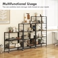 thumbnail image 3 of Patiojoy 1 Pce Étagère de Rangement Pliable à 4 Niveaux Unité d'Étagères Pliable Présentoir avec Roues Verrouillables Étagère de Rangement avec Tablette Ajustable Organisateur de Rangement Robuste, 3 of 8