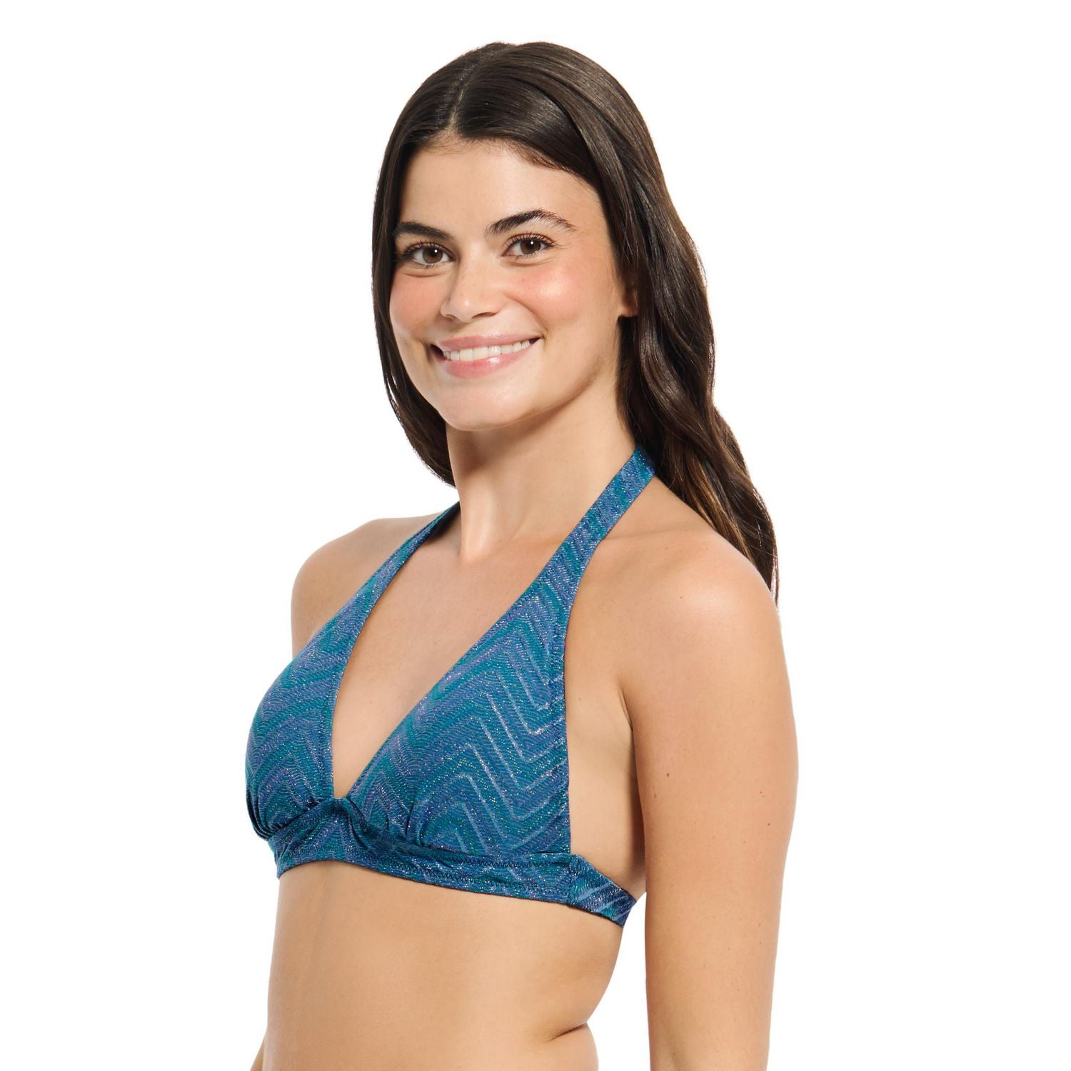 Summer Flirtt Haut de bikini triangle noir à licou pour femme