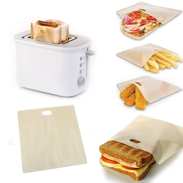 Agiferg Toaster Bags Bread Bags Reusable For Grilled Cheese Sandwich Non-Stick Heat Resistant