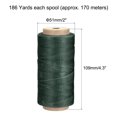 thumbnail image 2 of Unique Bargains 186 Yards 210D/1mm Leather Sewing Thread Polyester Waxed Cord, Dark Green, 2 of 5