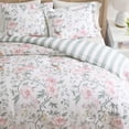thumbnail image 2 of Martha Stewart Everyday 3-Piece Reversible Aviary Cotton Comforter Set, Pink, King, 2 of 8