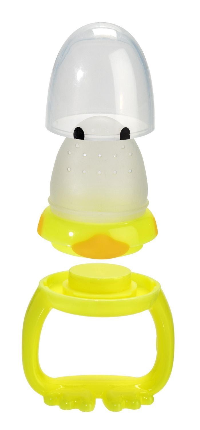 Melii Distributeur d'aliments frais et anneau de dentition Melii en silicone en forme de canard pour bébé - Age 6m+
