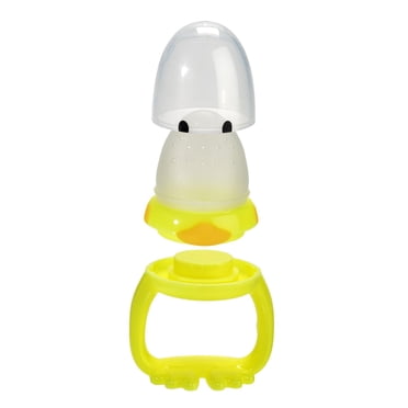 Melii Silicone Duck Fresh Food Feeder & Teether for Baby – BPA Free, Dishwasher & Microwave Safe - Age 6m+