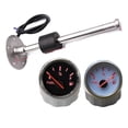 thumbnail image 3 of 52mm Marine Boat Car Fuel Level Gauge With 100-300mm Fuel Level Sensor 0-190ohm Oil Tank Level Indicator Meter Red Backlight ,Easy to Install, 3 of 8