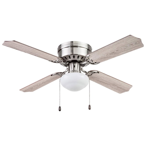 Portage Bay Indoor Ceiling Fan with Quiet, Reversible Motor, 42", Brushed Nickel