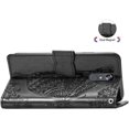 thumbnail image 4 of Case Premium PU Leather Flip Wallet Case Butterfly Embossed Full Body Protection Flip Stand Card Holder Magnetic Cover for Samsung A21S(Black), 4 of 6