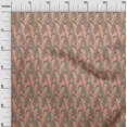 thumbnail image 2 of oneOone Silk Tabby Fabric Leaves & Floral Block Printed Craft Fabric BTY 42 Inch Wide, 2 of 5
