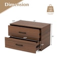 thumbnail image 3 of Costway 2-Drawer Stackable Storage Organizer with Anti-Topping Kits Stacking Drawer Chest, 3 of 9