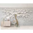 thumbnail image 3 of Papier Peint 3D Arbre Doré Blanc SKU# WAL0266, 3 of 11