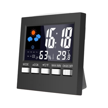 Youkk réveil Électrique de bureau écran LCD coloré son contrôle du rétroéclairage Horloge numérique Date Heure Calendrier bureau Regardeur