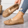 thumbnail image 2 of WLOELOEW Flat Sole Loafers For Women With Elastic Band Round Toe Pu Material One Pair Size 38 Us 6.5, 2 of 9