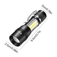 thumbnail image 3 of CEHVOM Économies du Printemps! Lampe de Poche Extérieure Lumineuse, Lampe de Poche Rechargeable à Zoom, 4 Modes Lampe de Poche Super Lumineuse Puissante Lampe de Poche Portative pour la Randonnée, le Camping et Autres Activités de Plein Air, 3 of 9