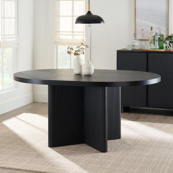 Better Homes & Gardens Lillian Table à manger extensible à rond canalaire