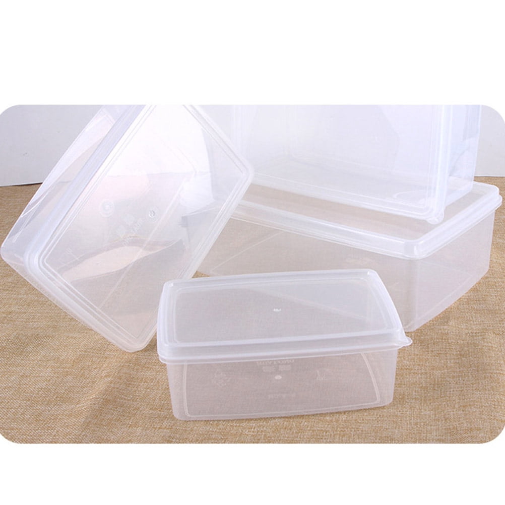 HINTRMENT 1Set Kitchen Food Storage Container Plastic Crisper Rectangular Shape For Home Use
