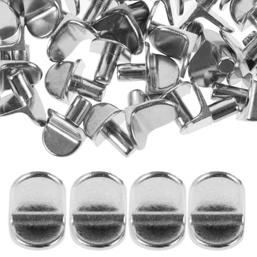 Shisuyan 50pcs Shelf Pegs Pin Metal L-shaped Clip Support Peg Shelf Bracket Peg for Kitchen