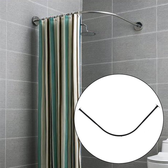 Elodie Tringle à Rideaux Courbée Cintre Extensible pour Maison Boutique de Vêtements Chambre 70à95cm 70à95cm