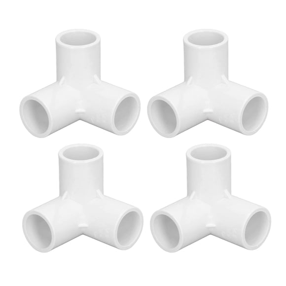10pcs 3 Way PVC Pipe Fittings, Inner Diameter 20mm, Furniture Grade for Water Pipes, Furniture, Greenhouse Pipe Joints and Tent Connections