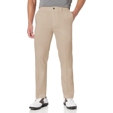 PGA TOUR Men's Flat Front Golf Pant with Expandable Waistband, Chinchilla, 32W x 30L