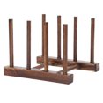 thumbnail image 1 of Dish Drying Rack, Pot Lid Holder Wooden Dish Rack Drying Rack  For Bowl For Tray For Cup For Cutting Board 4 Column Carbon Burning,6 Column Carbon Burning, 1 of 8