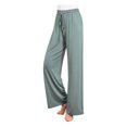 thumbnail image 1 of Diufon Straight Pants for Women Elastic High Waist Drawstring Pants Cotton Solid Color Lounge Wide Leg Pants, 1 of 6