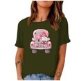 thumbnail image 2 of Meichang Valentines Day Chemises Femmes Cœur Graphique Tee Tops Manches Courtes Col Rond T-Shirts Blouses Joyeux Valentines Day Chemises, 2 of 5