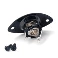 thumbnail image 2 of Oval 1/4" 6.35mm Electric Guitar Upgrade Parts Ukulele Output Input Jack Plug Socket black, 2 of 9