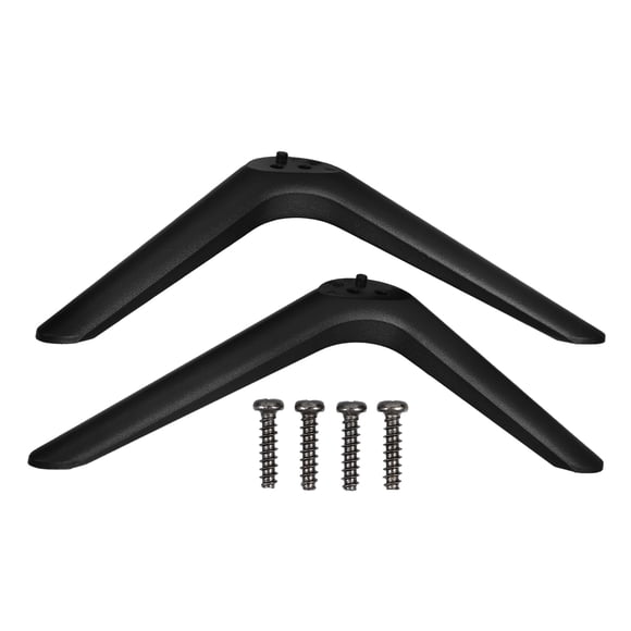 1 Pair Universal TV Stand Base Legs Tabletop TVs Double Hole Plastic Feet Screen Adjustable Replacement